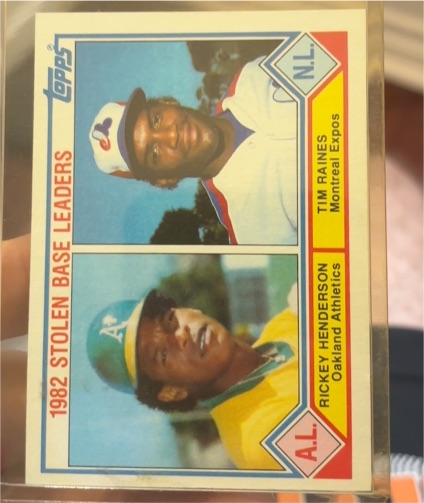 1983 Topps #704 Rickey Henderson/Tim Raines — front