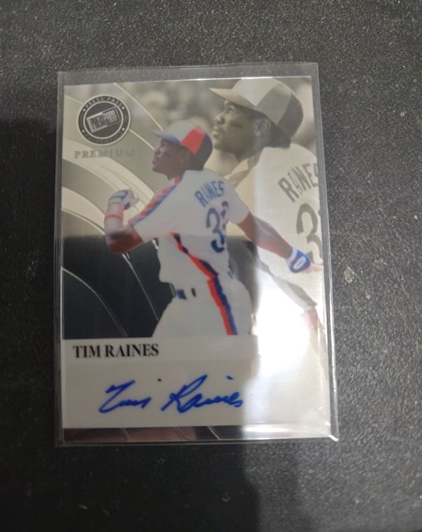 2024 Leaf Press Pass Premium #RA-TR1 Tim Raines Auto — front