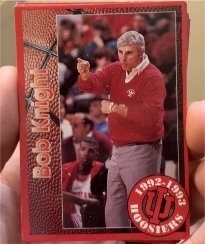 1992-1993 Phipps Sports Marketing Bob Knight Indiana Hoosiers — front