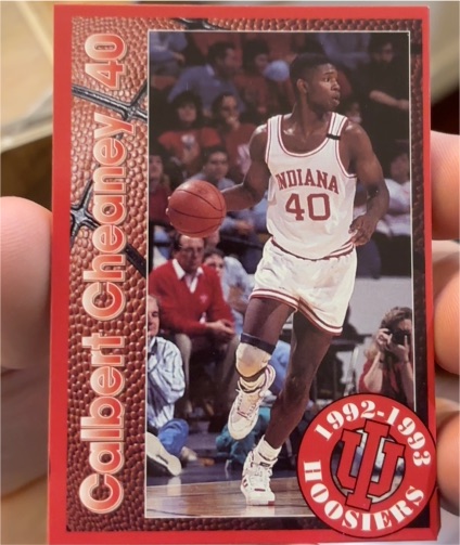 1992-93 Indiana Hoosiers #40 Calbert Cheaney — front