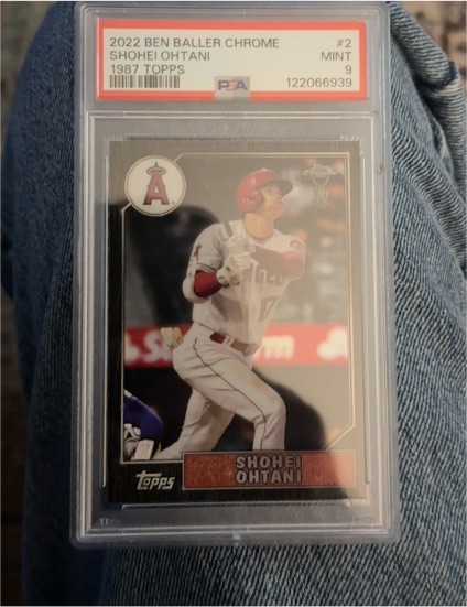2022 Ben Baller Chrome #2 Shohei Ohtani 1987 Topps — front