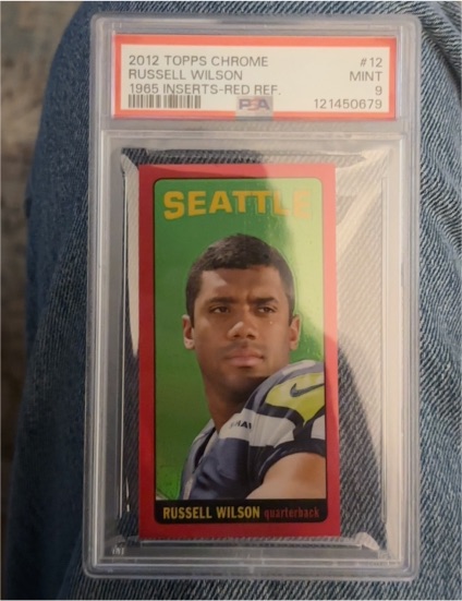 2012 Topps Chrome #12 Russell Wilson 1965 Inserts Red Refractor — front