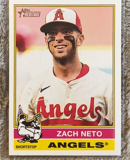 2025 Topps Heritage #396 Zach Neto — front