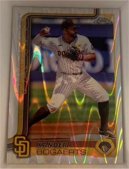 2025 Topps Chrome #229 Xander Bogaerts Raywave San Diego Padres — front