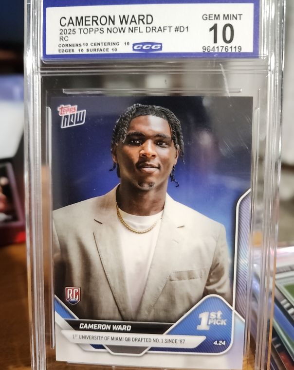 2025 Topps Now Draft #D-1 Cameron Ward — front