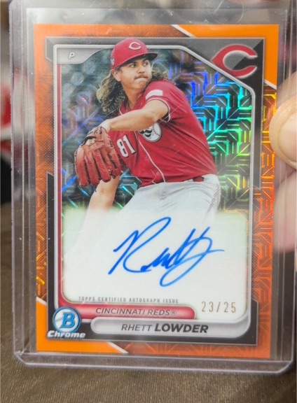 2024 Bowman Chrome #BMA-RL Rhett Lowder — front