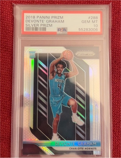 2018 Panini Prizm #288 Devonte' Graham Silver Prizm Rookie — front