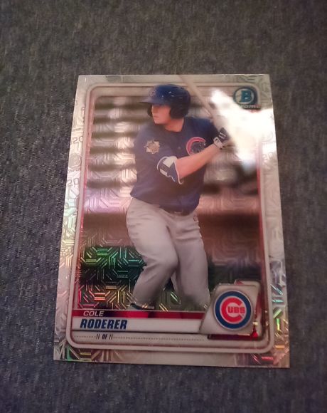 2020 Bowman Chrome #BCP-206 Cole Roederer — front