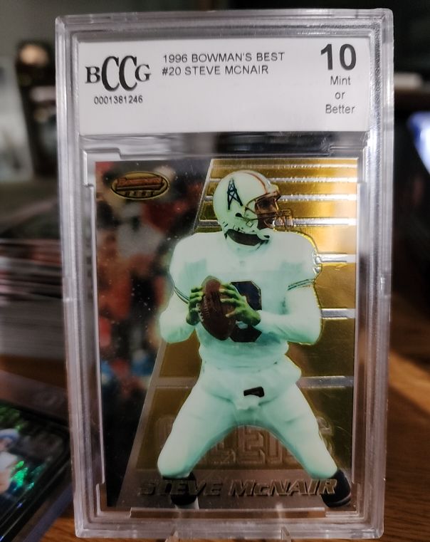 1996 Bowman's Best #20 Steve McNair — front