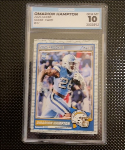 2025 Panini Score #37 Omarion Hampton — front
