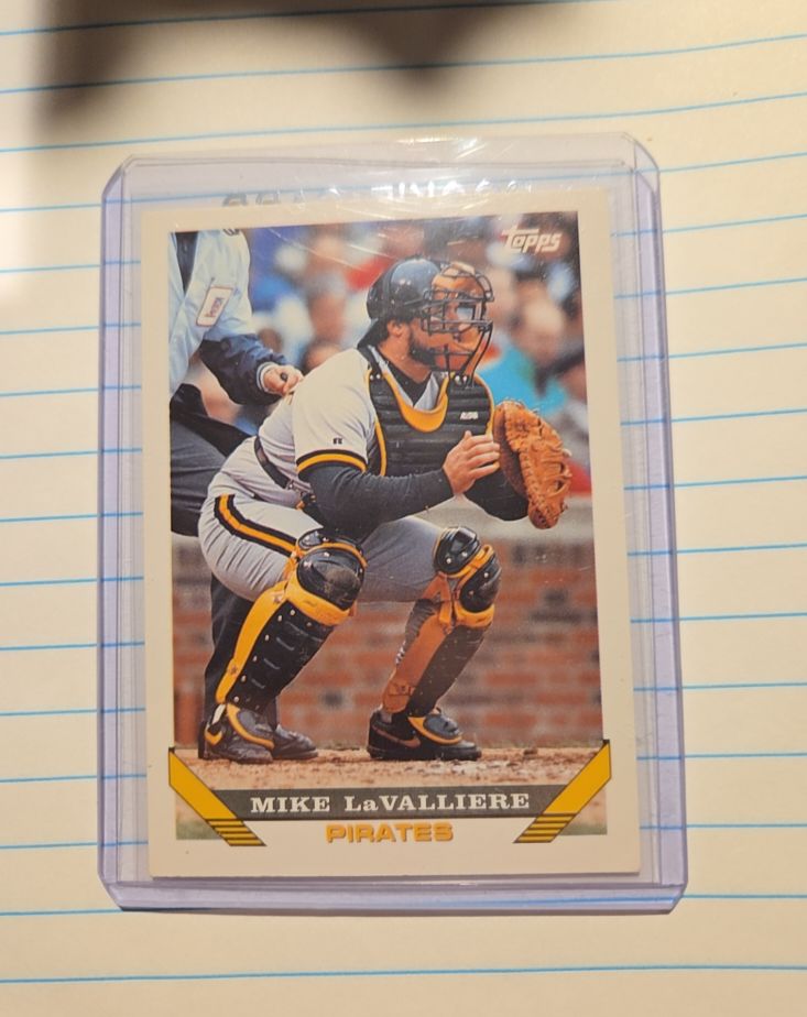 1993 Topps #54 Mike LaValliere — front