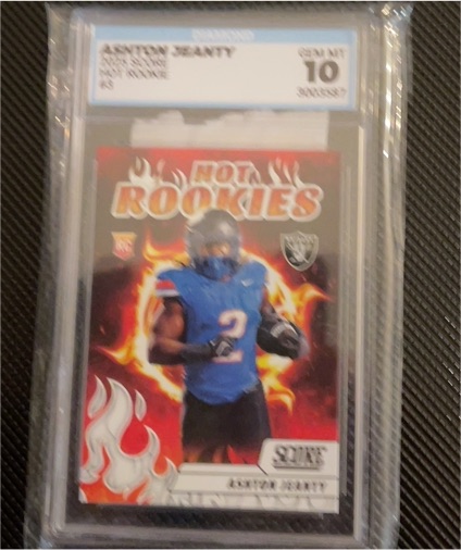 2025 Panini Score #3 Ashton Jeanty Hot Rookies — front