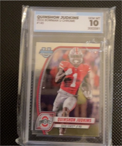 2024 Bowman University Chrome #145 Quinshon Judkins — front