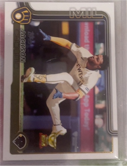 2025 Topps #376 Jackson Chourio Milwaukee Brewers — front
