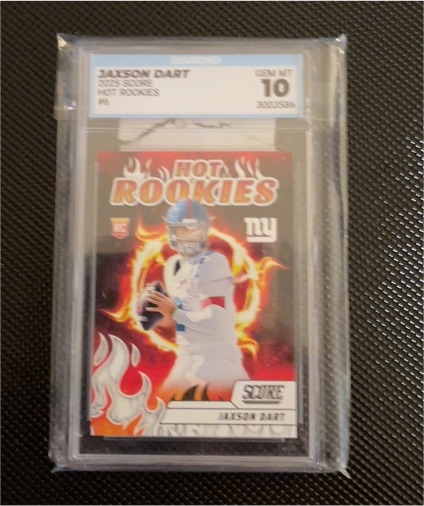 2025 Panini Score #6 Jaxson Dart Hot Rookies — front