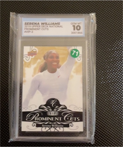 2019 Upper Deck National Convention VIP Prominent Cuts #VIP-3 Serena Williams — front