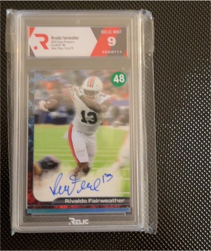 2024 Relic Rivaldo Fairweather #48 Auburn Tigers — front
