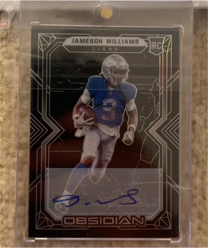 2022 Panini Obsidian Rookie Autographs Jameson Williams — front