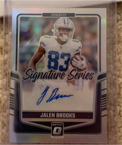 2024 Donruss Optic #SSH-JBS Jalen Brooks Signature Series Holo — front
