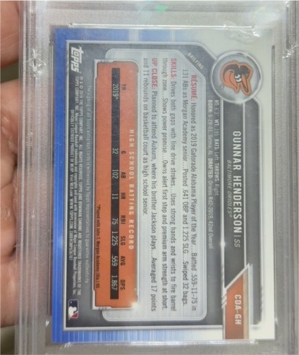 2019 Topps Bowman Chrome #32 Gunnar Henderson — front