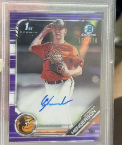 2019 Bowman Chrome Draft #CDA-GH Gunnar Henderson — front