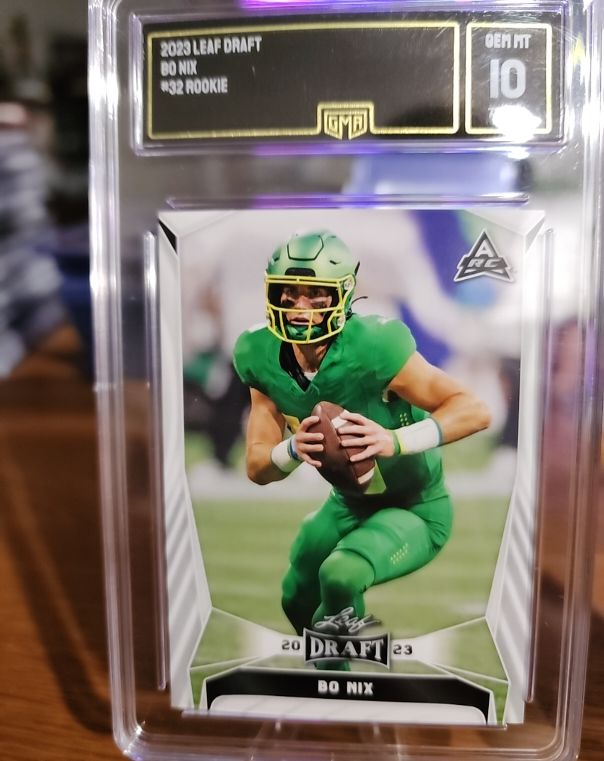2023 Leaf Draft #32 Bo Nix — front
