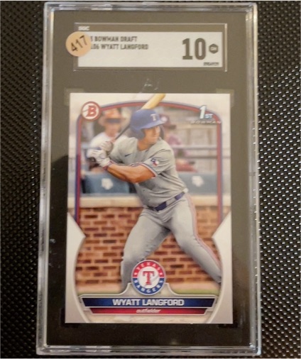 2023 Bowman Draft #BD-106 Wyatt Langford — front
