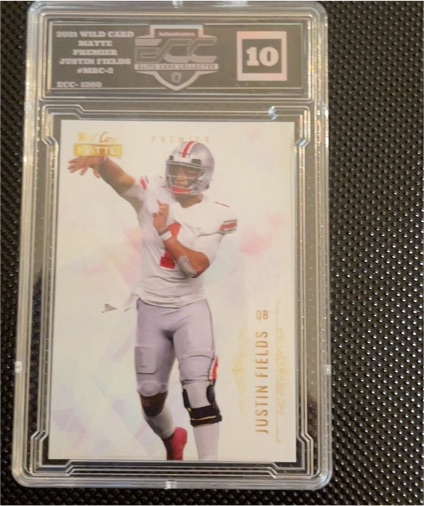 2021 Wild Card Matte White Premier #MBC-2 Justin Fields Rookie Card — front