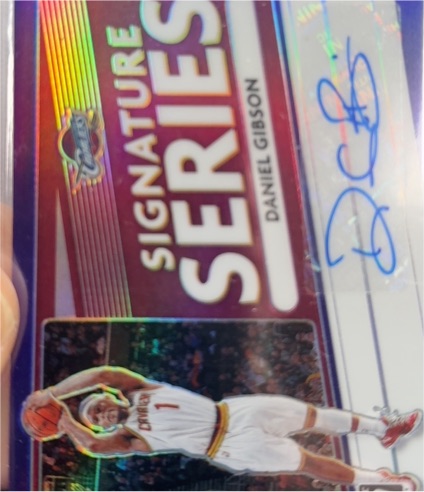 2020-21 Donruss Optic Signature Series Purple #SS-DGI Daniel Gibson — front