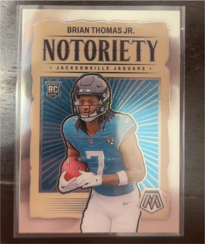 2022 Panini Mosaic Notoriety #NOT-BTJ Brian Thomas Jr. — front