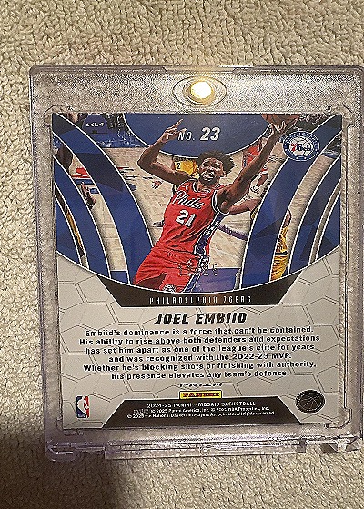 2021-22 Panini Mosaic #23 Joel Embiid — back
