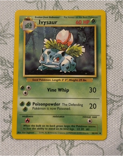 1999 Pokémon #30 Ivysaur — front