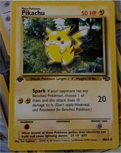 1995 Pokémon #25 Pikachu — front