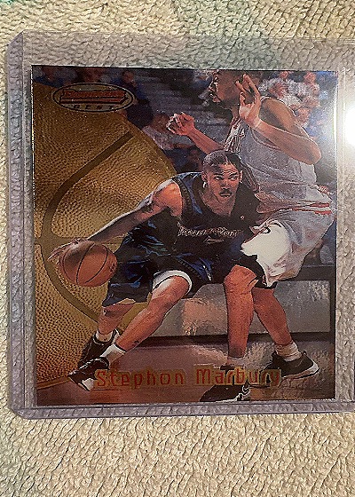 1996 Bowman Chrome #1 Stephon Marbury — front