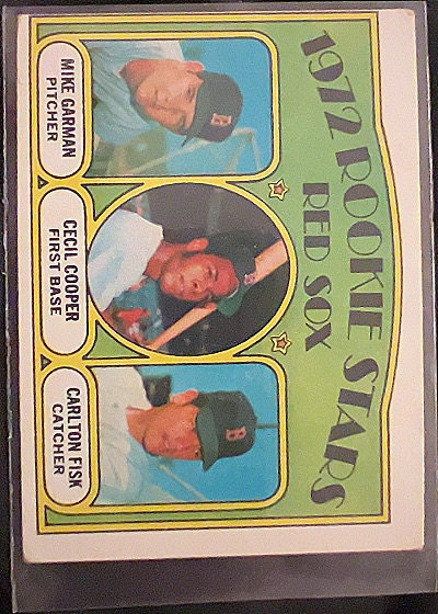1972 Topps Rookie Stars #Rookie Stars Mike Garman, Cecil Cooper, Carlton Fisk — front
