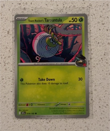 2021 Pokémon Team Rocket's Tarountula #019 — front