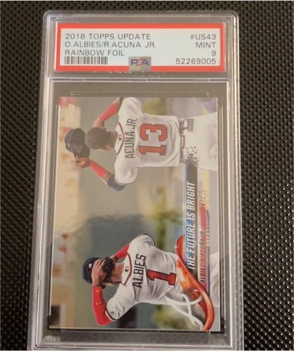 2018 Topps Update #US43 O. Albies / R. Acuna Jr. — front