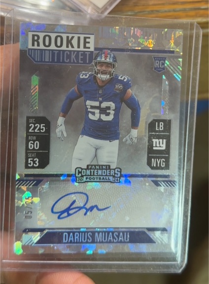 2024 Panini Contenders Football #225 Darius Muasau Rookie Ticket — front