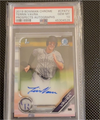 2019 Bowman Chrome #CPATV Terrin Vavra Prospects Autographs — front