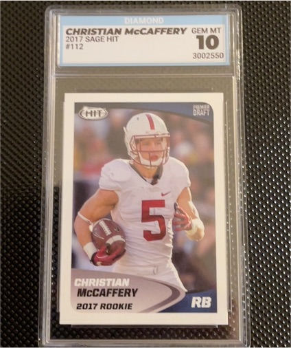 2017 Sage Hit #112 Christian McCaffery — front