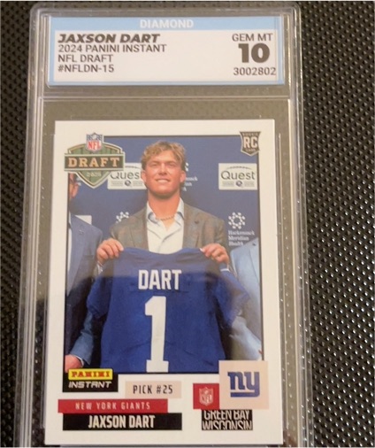 2024 Panini Instant #NFLDN-15 Jaxson Dart — front
