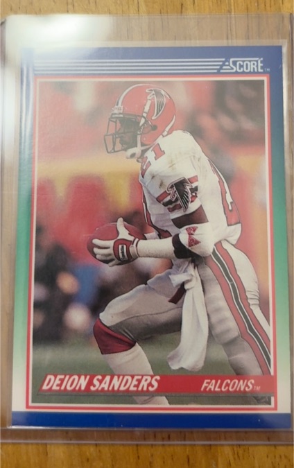 1990 Score #21 Deion Sanders — front