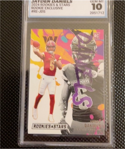 2024 Panini Rookies & Stars Rookie Exclusive #RE-JDS Jayden Daniels — front