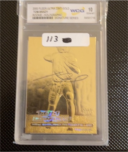 2000 Rookie Authentics Signature Series #Tom Brady — front