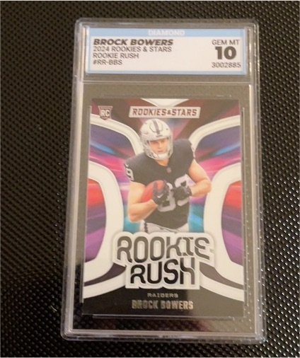 2024 Rookies & Stars #RR-BBS Brock Bowers Rookie Rush — front