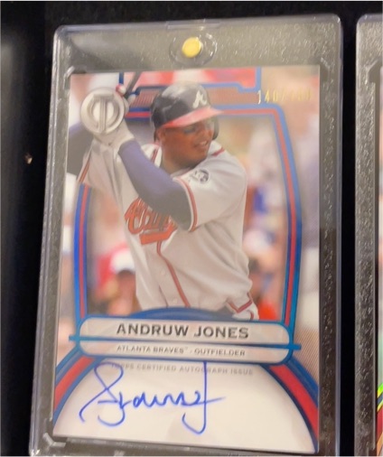 2001 Topps Pristine Andruw Jones Autograph #TPA-AJ — front