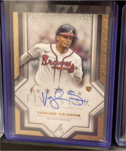 2022 Topps Five Star Autograph Vaughn Grissom — front