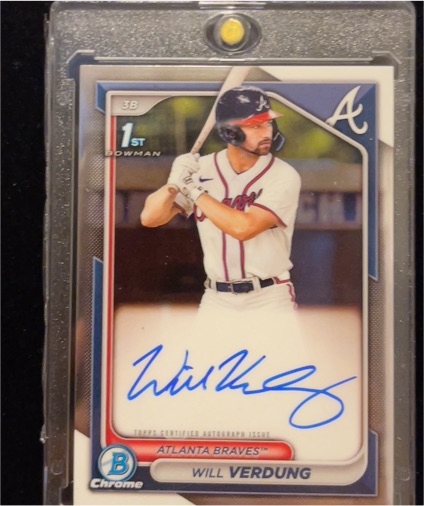 2022 Bowman Chrome #108PS Will Verdung — front