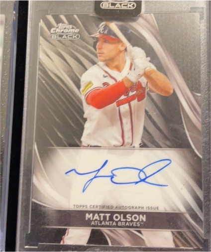 2022 Topps Chrome Black #BA-MO Matt Olson — front
