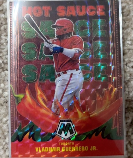 2021 Panini Mosaic Hot Sauce Vladimir Guerrero Jr. — front